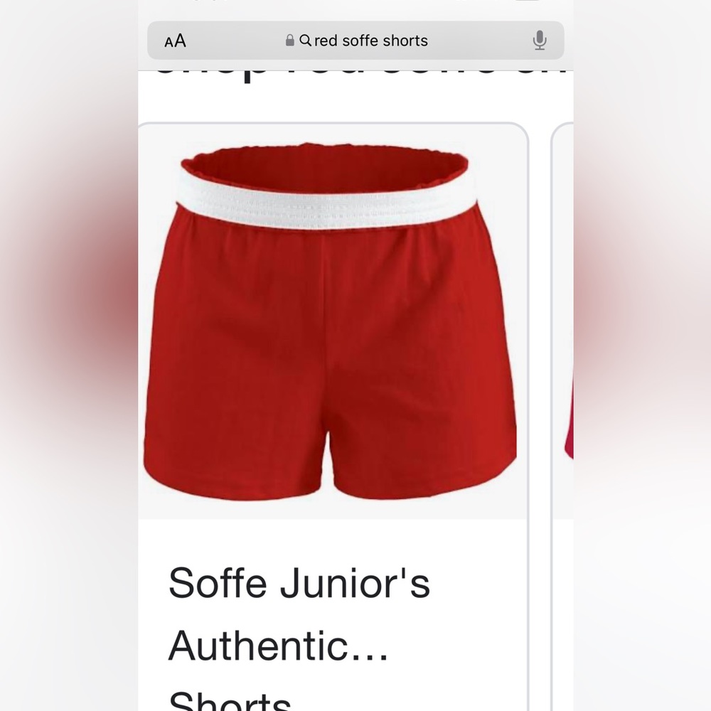 Red Soffe shorts